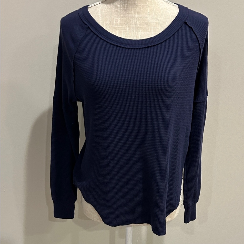 Forever 21 Dark Blue Long Sleeve Top